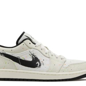 Air Jordan 1 Low ‘Brushstroke Swoosh – Paint Splatter’ Everlasting Sneaker