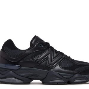 New Balance 9060 Triple Black Leather Everlasting Sneaker