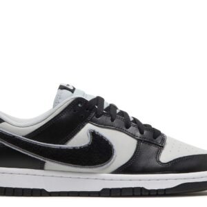 Nike Dunk Low ‘Chenille Swoosh – Black Grey Fog’ Unfading Sneaker
