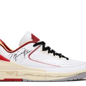 Off-White x Air Jordan 2 Retro Low SP ‘White Varsity Red’ Unfading Sneaker