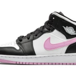 Jordan 1 Mid White Black Light Arctic Pink